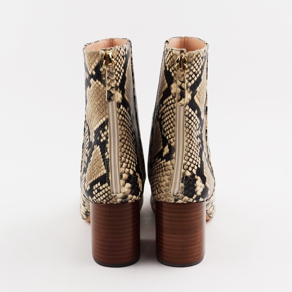 New J.CREW Size 8.5 Sadie Boots in Snake-Embossed Leather - Picture 6 of 7